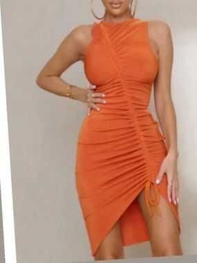 Club London Mini Ruched Dress